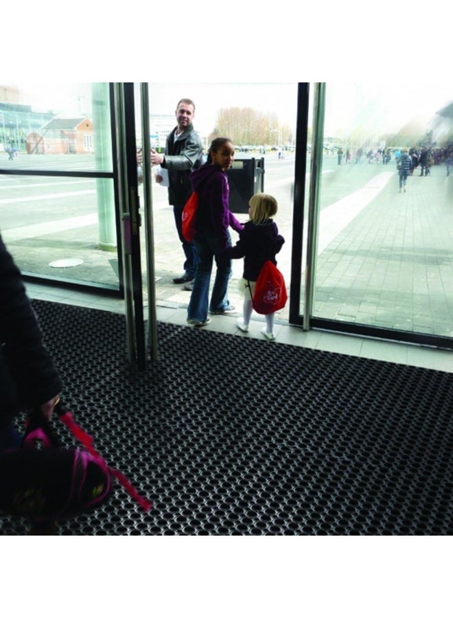 سجادة أرضية مطاطية شديدة التحمل، متعددة الاستخدامات، سميكة، بتصميم أصلي، مناسبة لمداخل الشقق، ردهات المباني، المكاتب، الحمامات، تصميم مانع للانزلاق، مقاس 40 × 60 سم - Image 4